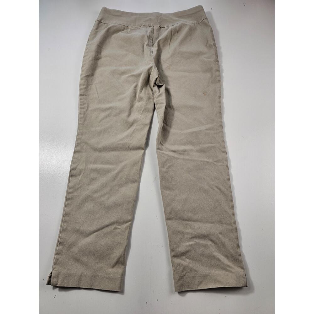Fabulously slimming by chicos size 0 (6 small) beige khaki ankle pull on pants ^